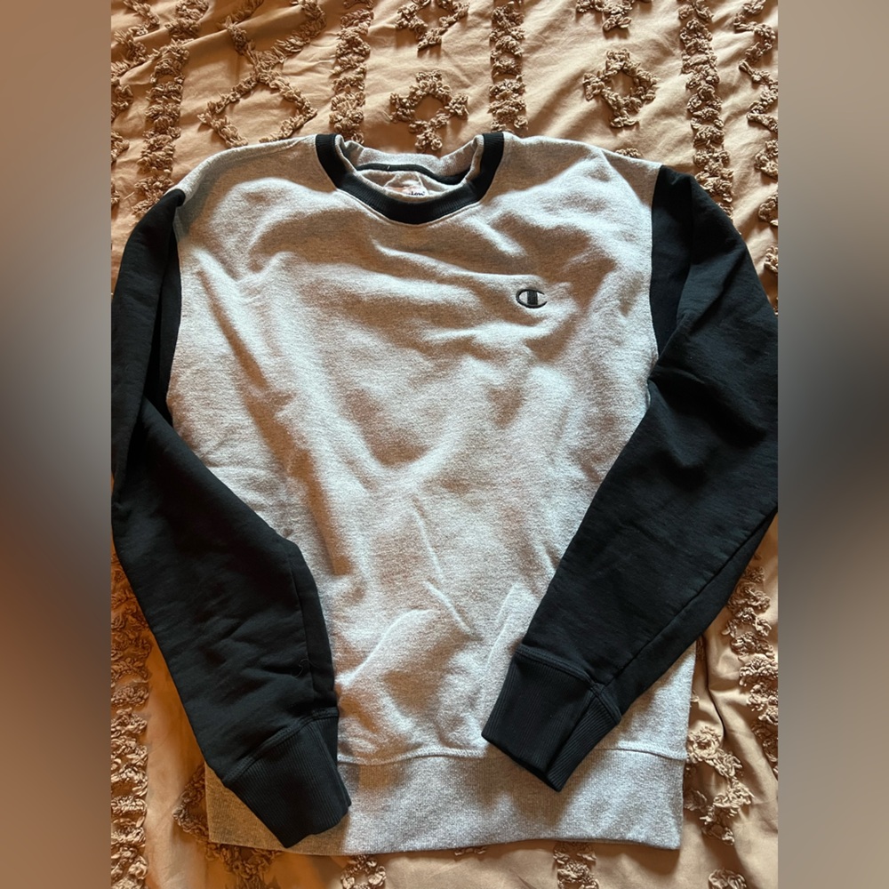 Champion Gray and Black Sweatshirt